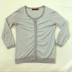 Grey & white striped Cardigan XS The Limited